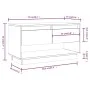 TV-Ständer Massivholz Kiefer honigbraun 74x34x40 cm von vidaXL, TV-Möbel - Ref: Foro24-813842, Preis: 45,11 €, Rabatt: %
