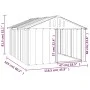 Dog house anthracite gray galvanized steel 116.5x153x81.5 cm by vidaXL, Dog kennels - Ref: Foro24-171541, Price: 147,35 €, Di...