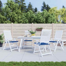 Cojines de silla de jardín 4 uds tela azul 40x40x4 cm
