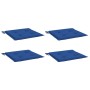 Cojines de silla de jardín 4 uds tela azul 40x40x4 cm
