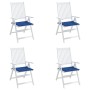 Cojines de silla de jardín 4 uds tela azul 40x40x4 cm