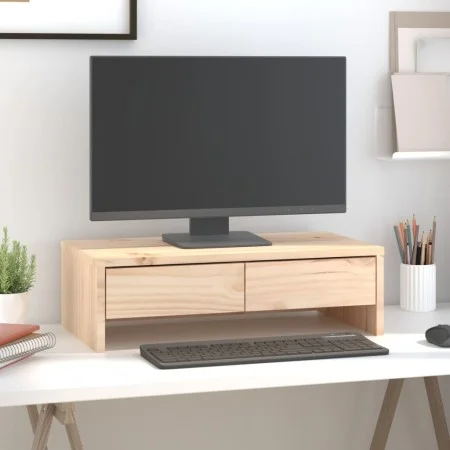 Monitorständer aus massivem Kiefernholz, 50 x 27 x 15 cm von vidaXL, Computersockel und -erhöhungen - Ref: Foro24-813954, Pre...