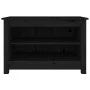 Massive schwarze Kiefernholz-Schuhbank 70x38x45,5 cm von vidaXL, Schuhregale und Schuhorganisatoren - Ref: Foro24-813773, Pre...