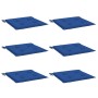 Cojines de silla de jardín 6 uds tela Oxford azul 40x40x4 cm