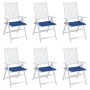 Cojines de silla de jardín 6 uds tela Oxford azul 40x40x4 cm