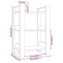Regal/Raumteiler aus grauem Kiefernholz, 60 x 35 x 91 cm von vidaXL, Bücherregale und Regale - Ref: Foro24-813881, Preis: 36,...