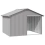 Galvanized steel gray dog house 116.5x153x81.5 cm by vidaXL, Dog kennels - Ref: Foro24-171542, Price: 98,06 €, Discount: %