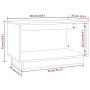TV-Schrank aus massivem Kiefernholz, grau, 60 x 35 x 35 cm von vidaXL, TV-Möbel - Ref: Foro24-813826, Preis: 33,37 €, Rabatt: %