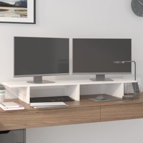 Solid white pine wood monitor stand 100x27x15 cm by vidaXL, Computer bases and risers - Ref: Foro24-813980, Price: 34,68 €, D...