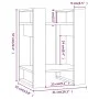Pine wood gray shelf/space divider 41x35x57 cm by vidaXL, Bookcases and shelves - Ref: Foro24-813856, Price: 30,06 €, Discoun...