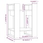 Regal/Raumteiler aus grauem Kiefernholz 41x35x57 cm von vidaXL, Bücherregale und Regale - Ref: Foro24-813856, Preis: 30,36 €,...