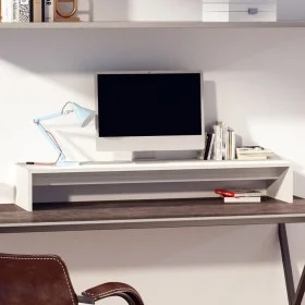 Monitorständer aus massivem Kiefernholz weiß 100x27x15 cm von vidaXL, TV-Möbel - Ref: Foro24-813930, Preis: 31,53 €, Rabatt: %
