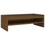 Solid pine wood monitor stand in honey brown color, measuring 50x24x16 cm. by vidaXL, Computer bases and risers - Ref: Foro24...