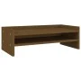 Solid pine wood monitor stand in honey brown color, measuring 50x24x16 cm. by vidaXL, Computer bases and risers - Ref: Foro24...