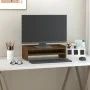 Solid pine wood monitor stand in honey brown color, measuring 50x24x16 cm. by vidaXL, Computer bases and risers - Ref: Foro24...