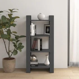 Gray solid wood shelving/space divider 60x35x125 cm by vidaXL, Bookcases and shelves - Ref: Foro24-813886, Price: 62,25 €, Di...