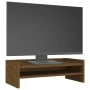 Solid pine wood monitor stand in honey brown color, measuring 50x24x16 cm. by vidaXL, Computer bases and risers - Ref: Foro24...