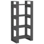 Gray solid wood shelving/space divider 60x35x125 cm by vidaXL, Bookcases and shelves - Ref: Foro24-813886, Price: 62,24 €, Di...