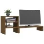 Monitor stand solid honey brown pine wood 81x20x30 cm by vidaXL, Computer bases and risers - Ref: Foro24-813997, Price: 32,65...