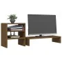 Monitor stand solid honey brown pine wood 81x20x30 cm by vidaXL, Computer bases and risers - Ref: Foro24-813997, Price: 32,65...