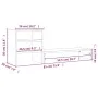 Monitor stand solid honey brown pine wood 81x20x30 cm by vidaXL, Computer bases and risers - Ref: Foro24-813997, Price: 32,65...