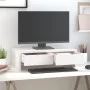 Monitorständer aus massivem weißem Kiefernholz, 50 x 27 x 15 cm von vidaXL, Computersockel und -erhöhungen - Ref: Foro24-8139...