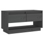 TV-Schrank aus massivem Kiefernholz, grau, 74 x 34 x 40 cm von vidaXL, TV-Möbel - Ref: Foro24-813841, Preis: 56,30 €, Rabatt: %