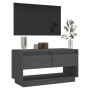 TV-Schrank aus massivem Kiefernholz, grau, 74 x 34 x 40 cm von vidaXL, TV-Möbel - Ref: Foro24-813841, Preis: 56,30 €, Rabatt: %