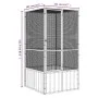 Anthracite galvanized steel bird cage 111x107x211.5 cm by vidaXL, Feet and bird cages - Ref: Foro24-171548, Price: 210,04 €, ...