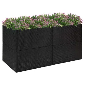 Black synthetic rattan planter 157x80x80 cm by vidaXL, Pots and planters - Ref: Foro24-319174, Price: 135,98 €, Discount: %