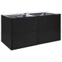 Black synthetic rattan planter 157x80x80 cm by vidaXL, Pots and planters - Ref: Foro24-319174, Price: 135,98 €, Discount: %