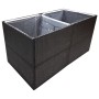 Black synthetic rattan planter 157x80x80 cm by vidaXL, Pots and planters - Ref: Foro24-319174, Price: 138,21 €, Discount: %