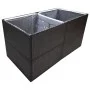 Black synthetic rattan planter 157x80x80 cm by vidaXL, Pots and planters - Ref: Foro24-319174, Price: 135,98 €, Discount: %