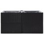 Black synthetic rattan planter 157x80x80 cm by vidaXL, Pots and planters - Ref: Foro24-319174, Price: 138,21 €, Discount: %