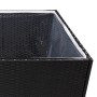 Black synthetic rattan planter 157x80x80 cm by vidaXL, Pots and planters - Ref: Foro24-319174, Price: 138,21 €, Discount: %