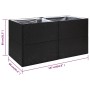 Black synthetic rattan planter 157x80x80 cm by vidaXL, Pots and planters - Ref: Foro24-319174, Price: 138,21 €, Discount: %