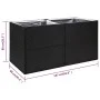 Black synthetic rattan planter 157x80x80 cm by vidaXL, Pots and planters - Ref: Foro24-319174, Price: 135,98 €, Discount: %