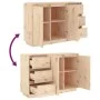 Aparador de madera maciza de pino 111x34x75 cm de vidaXL, Aparadores - Ref: Foro24-813804, Precio: 141,45 €, Descuento: %