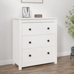 Sideboard aus massivem weißem Kiefernholz, 70 x 35 x 80 cm von vidaXL, Sideboards - Ref: Foro24-813735, Preis: 121,15 €, Raba...