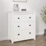 Sideboard aus massivem weißem Kiefernholz, 70 x 35 x 80 cm von vidaXL, Sideboards - Ref: Foro24-813735, Preis: 119,41 €, Raba...