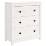 Sideboard aus massivem weißem Kiefernholz, 70 x 35 x 80 cm von vidaXL, Sideboards - Ref: Foro24-813735, Preis: 121,15 €, Raba...