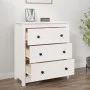 Sideboard aus massivem weißem Kiefernholz, 70 x 35 x 80 cm von vidaXL, Sideboards - Ref: Foro24-813735, Preis: 119,41 €, Raba...