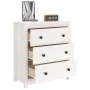 Sideboard aus massivem weißem Kiefernholz, 70 x 35 x 80 cm von vidaXL, Sideboards - Ref: Foro24-813735, Preis: 119,41 €, Raba...