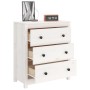 Sideboard aus massivem weißem Kiefernholz, 70 x 35 x 80 cm von vidaXL, Sideboards - Ref: Foro24-813735, Preis: 121,15 €, Raba...