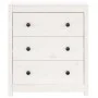 Sideboard aus massivem weißem Kiefernholz, 70 x 35 x 80 cm von vidaXL, Sideboards - Ref: Foro24-813735, Preis: 119,41 €, Raba...
