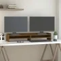 Monitor stand solid pine wood honey brown 100x24x16 cm by vidaXL, Computer bases and risers - Ref: Foro24-813992, Price: 31,9...
