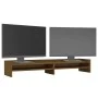 Monitor stand solid pine wood honey brown 100x24x16 cm by vidaXL, Computer bases and risers - Ref: Foro24-813992, Price: 31,9...