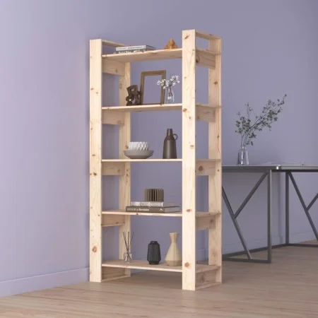 Massivholzregal/Raumteiler 80x35x160 cm von vidaXL, Bücherregale und Regale - Ref: Foro24-813909, Preis: 88,86 €, Rabatt: %