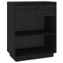 Solid black pine wood console table 60x34x75 cm by vidaXL, Sideboards - Ref: Foro24-813838, Price: 61,75 €, Discount: %