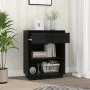Solid black pine wood console table 60x34x75 cm by vidaXL, Sideboards - Ref: Foro24-813838, Price: 61,75 €, Discount: %